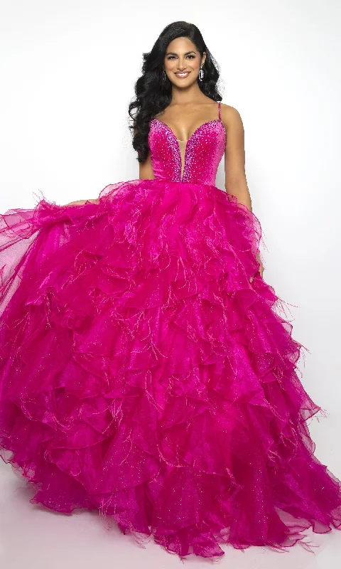 women's cocktail dressesLong Ruffled Prom Ball Gown: Ava Presley 39554