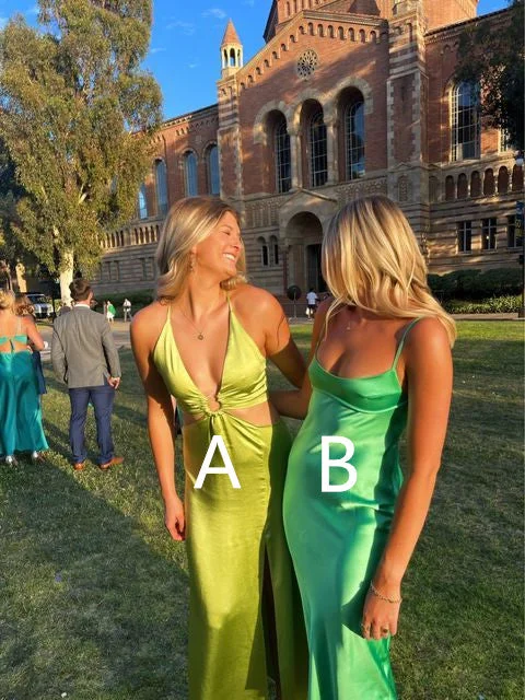 Plunging Neckline DressSimple Prom Dress,Elegant Formal Dress,Graduation Dress  Y1953