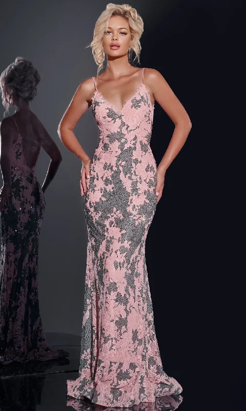 women's ruffle dressesLong Prom Dress: Jovani 44033
