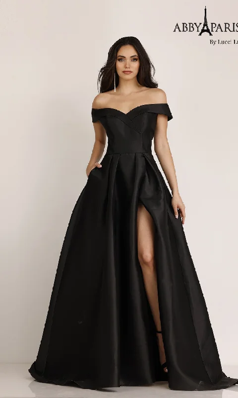 Designer DressClassic Mikado Prom Ball Gown: Abby Paris 90023