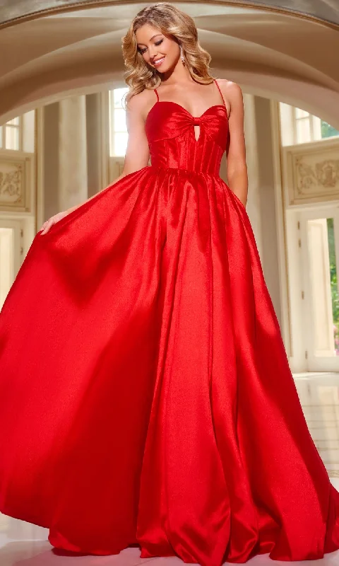 Wrap DressSatin Prom Ball Gown: Jovani 43199
