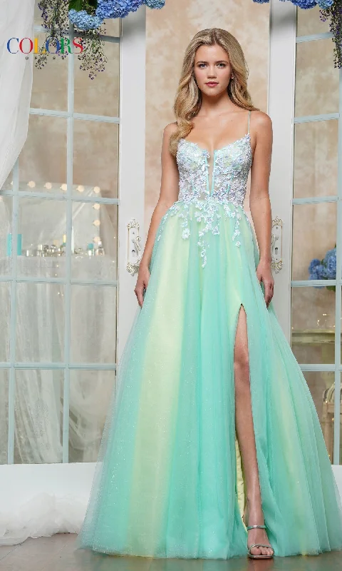 women's smart casual dressesLace-Bodice Prom Ball Gown: Colors Dress 3497