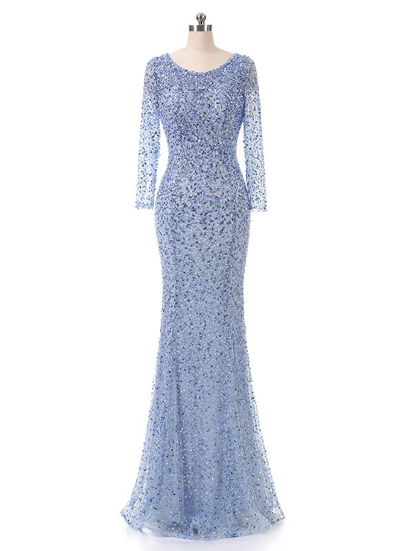 Spaghetti Strap DressFloor-length Beading Sequin Fishtail Long Sleeve Evening Dress Spaghetti Strap DressFloor-length Beading Sequin Fishtail Long Sleeve Evening Dress