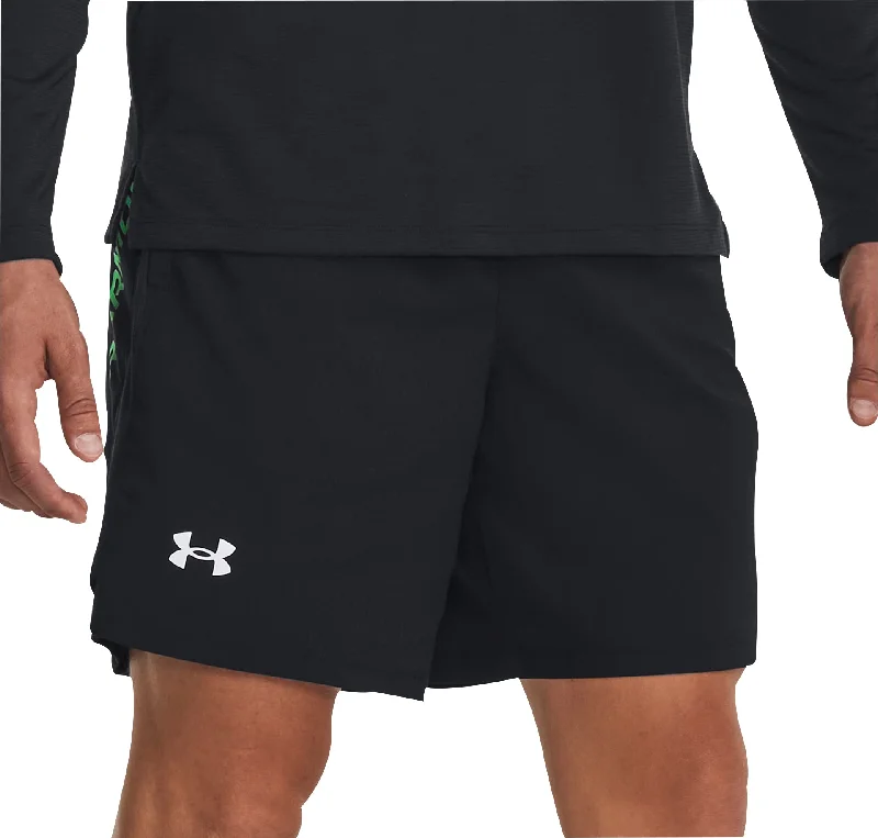 Casual Men's ChinosUnder Armour Launch 7 Inch Graphic Mens Running Shorts - Black