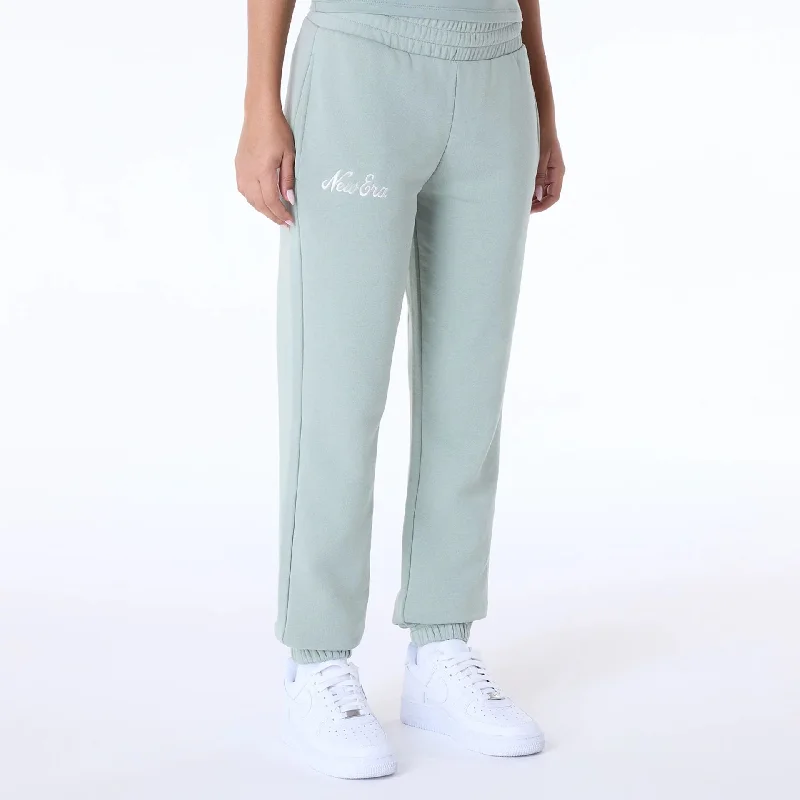 Men's Pants with Cargo PocketsWomens New Era Script Pastel Green Joggers