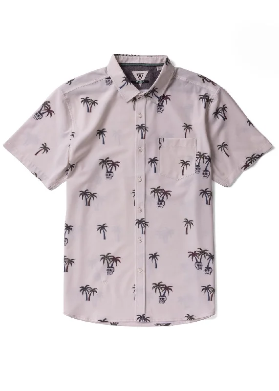 Lightweight Men's Poplin ShirtsVissla Calypso Hybrid Eco S/S Shirt-Bone