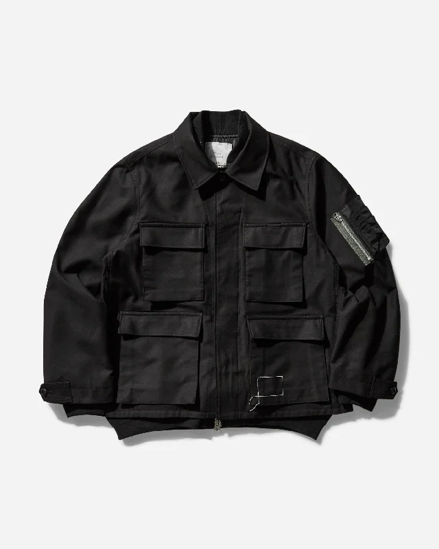 Men's Coats for BikingMen's WTAPS Cotton Back Satin Jacket Black