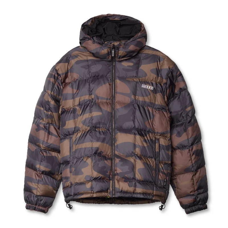 Weather-Resistant Men's Coats0551. Weather-Ready Down Puffer Jacket - Rust Camo