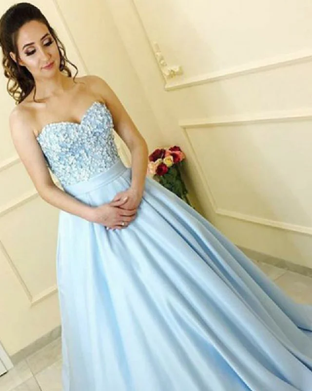 Designer DressLight Blue Sweetheart Beaded Ball Gown Prom Dresses Women Engagement Wedding Gown Designer DressLight Blue Sweetheart Beaded Ball Gown Prom Dresses Women Engagement Wedding Gown