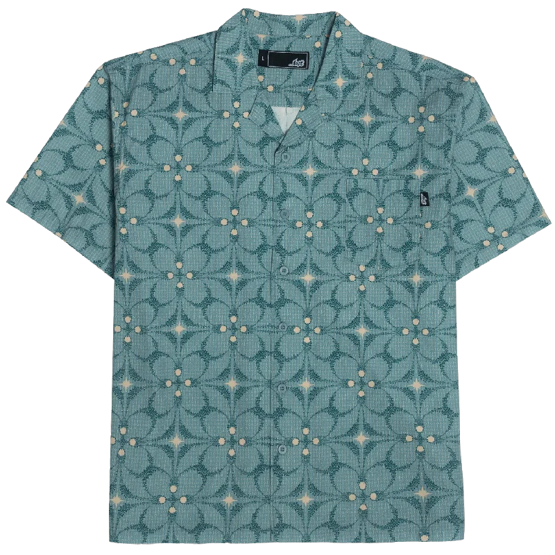 Men's Insulated Shirts for Cold WeatherLost Nifty Woven S/S Shirt-Sea Fog