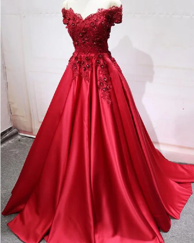 Crepe DressRed Wedding Dress Ball Gown Reception Women Formal Evening Party Gown PL8674 Crepe DressRed Wedding Dress Ball Gown Reception Women Formal Evening Party Gown PL8674