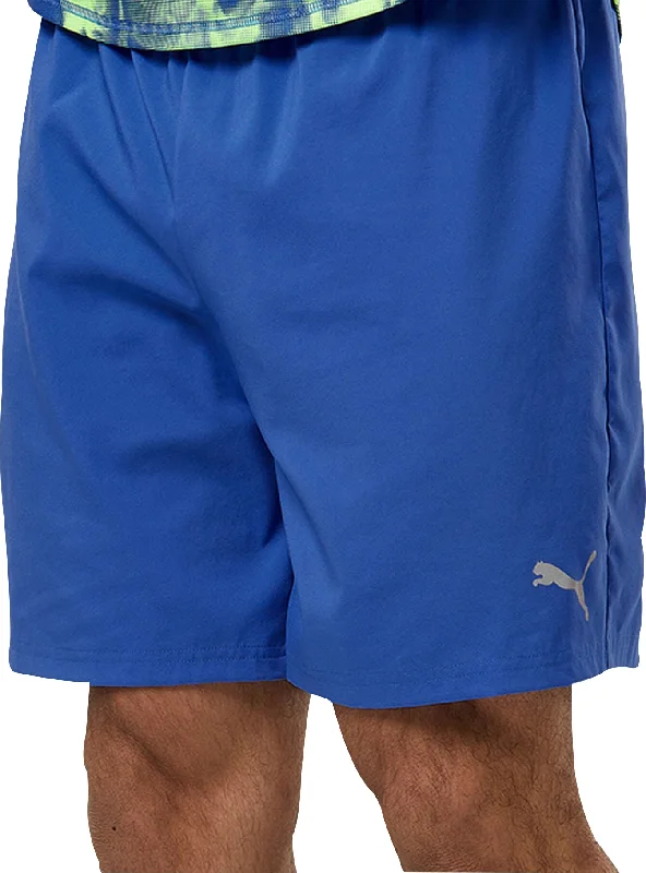 Men's Pants with Contrast Fabric PanelsPuma Favourite 2 In 1 Mens Running Shorts - Blue Men's Pants with Contrast Fabric PanelsPuma Favourite 2 In 1 Mens Running Shorts - Blue