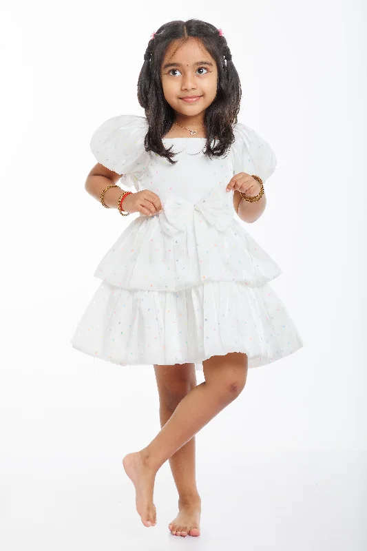 High-Neck DressGirls Confetti Sparkle Party Dress - Whimsical Charm for Special Occasions High-Neck DressGirls Confetti Sparkle Party Dress - Whimsical Charm for Special Occasions