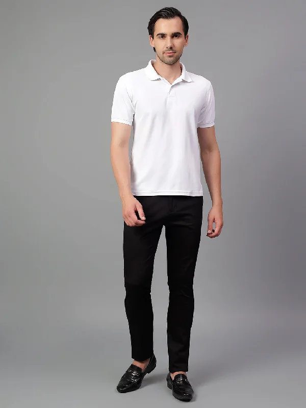Men's Unique and Designer Bottom Wear for a Statement LookMen's Black Solid Non-Pleated Casual Trouser Men's Unique and Designer Bottom Wear for a Statement LookMen's Black Solid Non-Pleated Casual Trouser