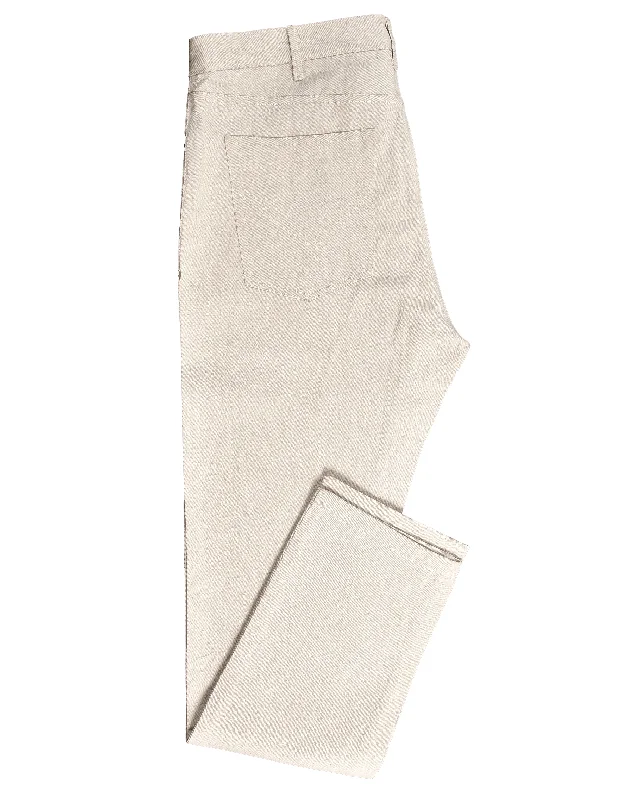 Wash and Wear Men's JeansEcru Twill Denim Jeans