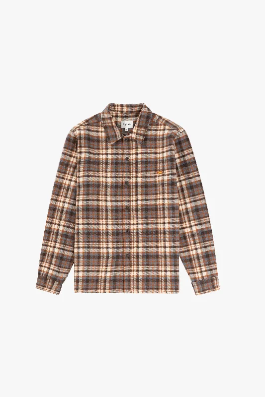 Men's Patterned Casual Shirts for Relaxed StylingAlbert Check LS Shirt Almond