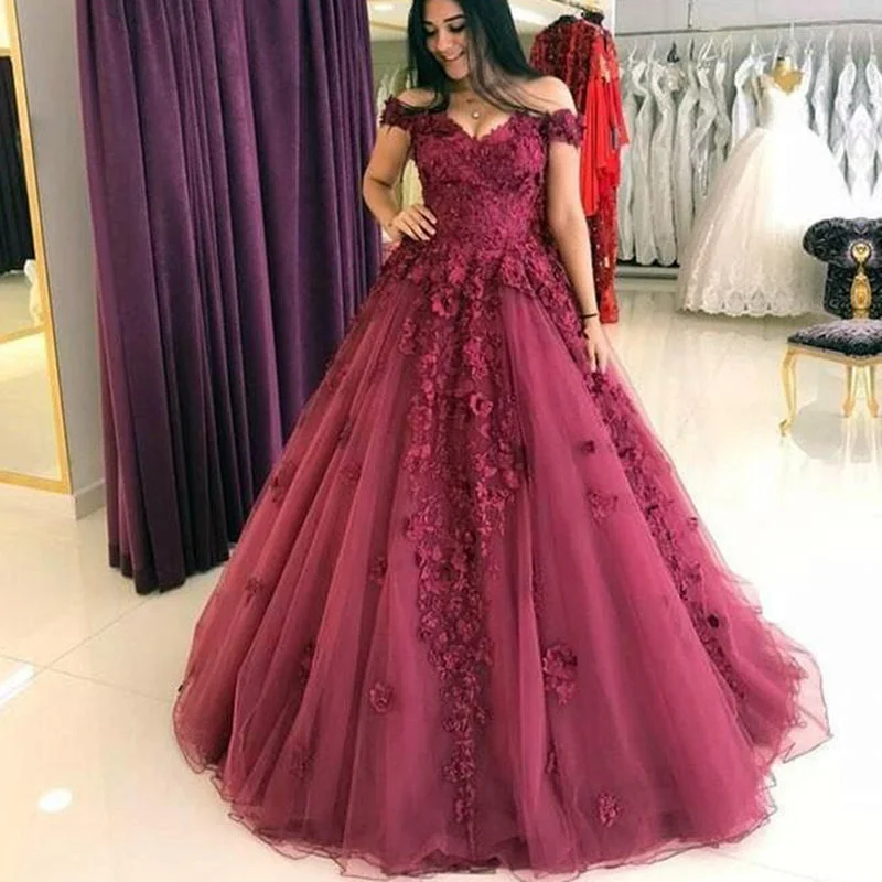 Wedding DressChic A Line Burgundy Women Formal Prom Dress Lace Sleeveless Wedding Dress 2022 Wedding DressChic A Line Burgundy Women Formal Prom Dress Lace Sleeveless Wedding Dress 2022