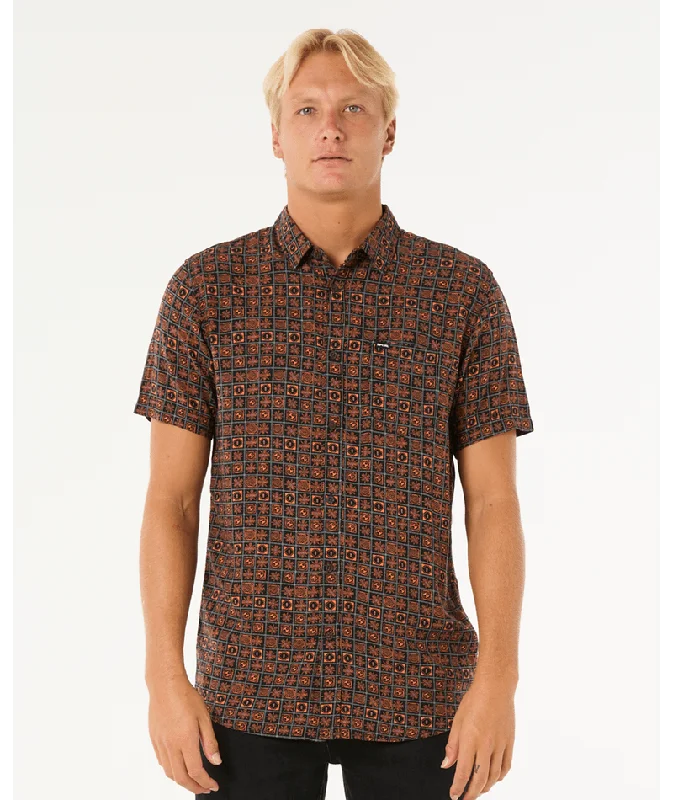 Men's Patterned Button-Down Shirts for Added InterestRip Curl Fun Times S/S Shirt-Black/Orange Men's Patterned Button-Down Shirts for Added InterestRip Curl Fun Times S/S Shirt-Black/Orange