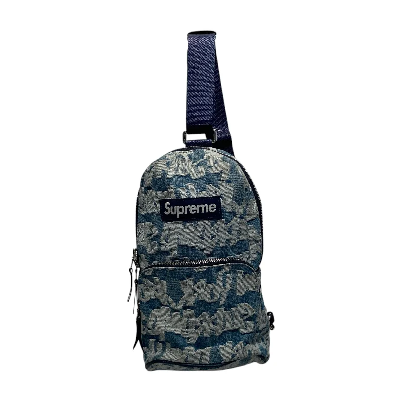 Cool Men's JeansSupreme/Cross Body Bag/All Over Print/Denim/BLU/