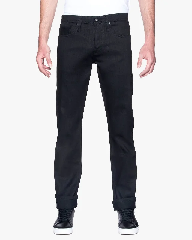 Wash and Wear Men's JeansUnbranded UB244 Tapered Fit Mens Jeans - 11oz Solid Black Stretch Selvedge Wash and Wear Men's JeansUnbranded UB244 Tapered Fit Mens Jeans - 11oz Solid Black Stretch Selvedge