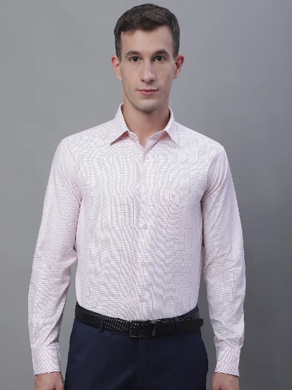 Men's Floral Print Shirts for Spring and SummerMen's Light Pink Formal Medium Checks Textured Full Sleeve Shirt Men's Floral Print Shirts for Spring and SummerMen's Light Pink Formal Medium Checks Textured Full Sleeve Shirt