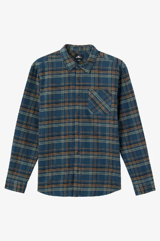 Men's Cufflink-Ready Shirts for Formal EventsO'Neill Redmond Plaid L/S Shirt-Midnight Navy Men's Cufflink-Ready Shirts for Formal EventsO'Neill Redmond Plaid L/S Shirt-Midnight Navy