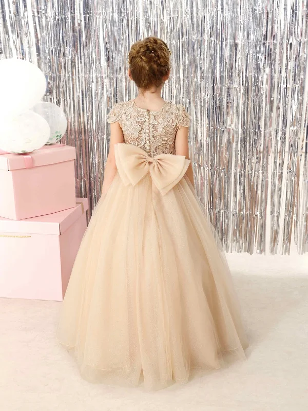 Maternity DressBall-Gown Tulle Short Sleeves Scoop Neck Floor-Length Flower Girl Dresses Maternity DressBall-Gown Tulle Short Sleeves Scoop Neck Floor-Length Flower Girl Dresses