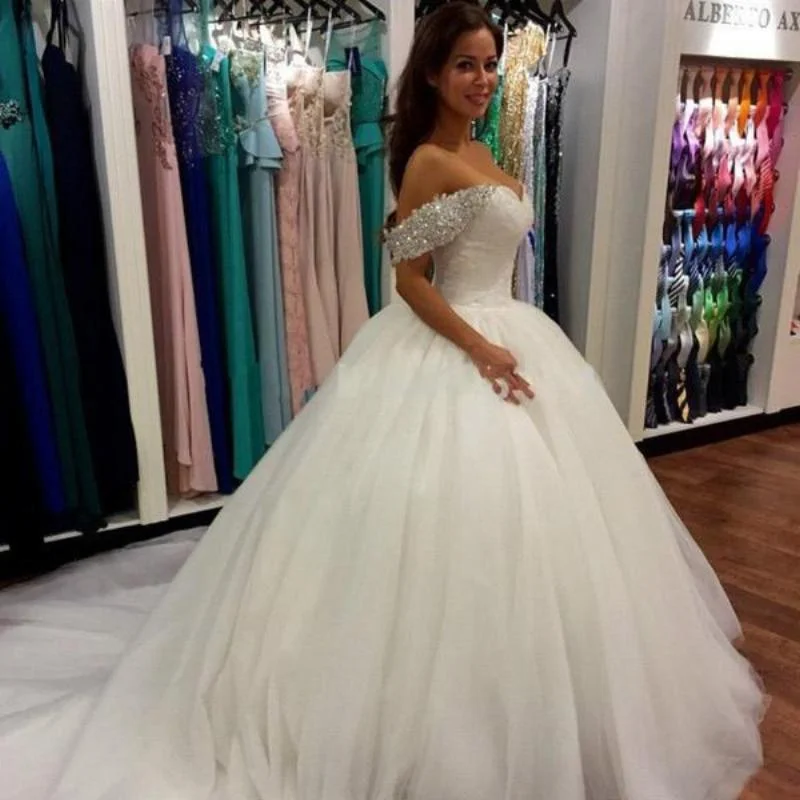 women's flutter-sleeved dressesOff Shoulder Wedding Dress,Ball Gown Wedding Dress, Sweetheart Wedding Dress,Crystals Wedding women's flutter-sleeved dressesOff Shoulder Wedding Dress,Ball Gown Wedding Dress, Sweetheart Wedding Dress,Crystals Wedding
