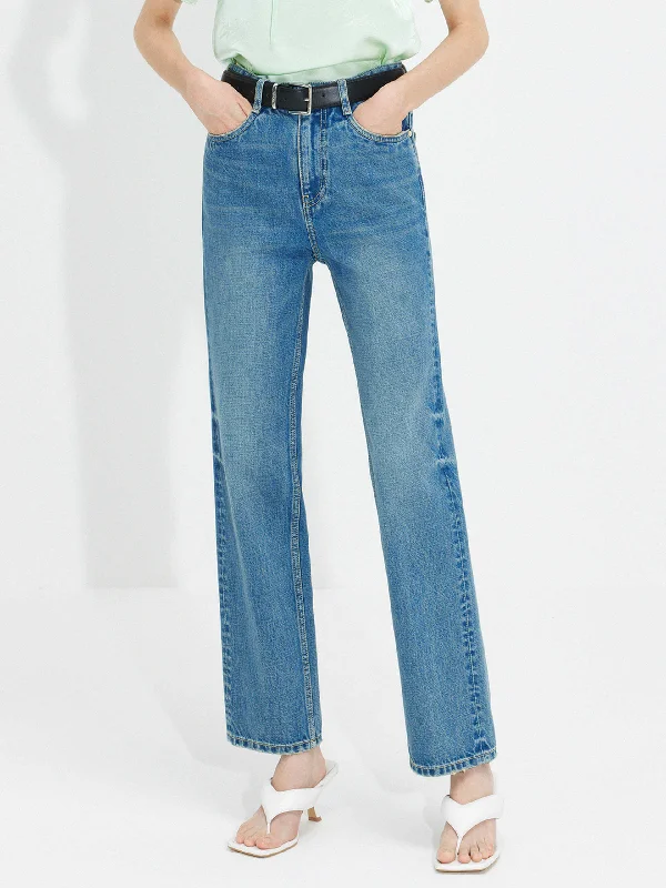 Unique Men's Jeans DesignsMid Waist Straight Jeans