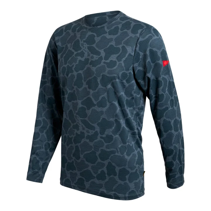 Men's Skinny-Fit Shirts for a Trendy LookFlorence Marine X Airtex  L/S Shirt-Heather Light Sea Blue Camo