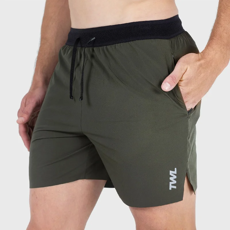 Men's Twill Pants for a Dressy LookTWL - MEN'S BREEZE SHORTS - COMBAT GREEN/SILVER REFLECTIVE