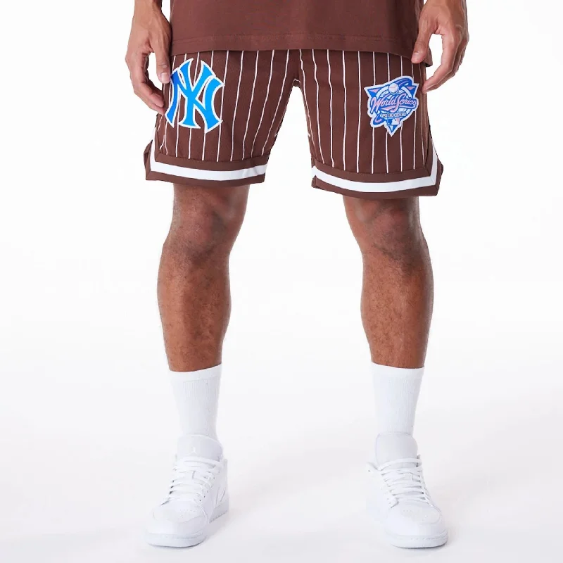 Men's Pants with Ripped and Distressed DetailsNew York Yankees Pinstripe New Era Australia Brown Shorts Men's Pants with Ripped and Distressed DetailsNew York Yankees Pinstripe New Era Australia Brown Shorts