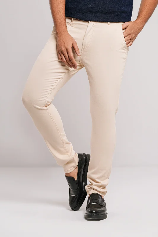 Men's Twill Pants for a Dressy LookSlim Fit Solid Chinos