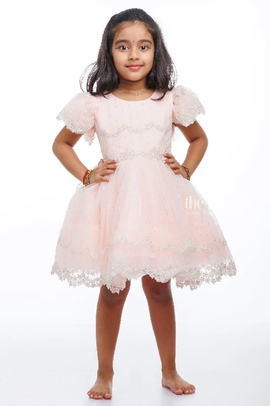 Wrap DressEnchanted Blush Tutu Party Frock: Whimsical Elegance for Girls