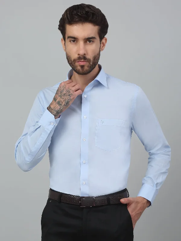 Men's Oxford Shirts for a Preppy StyleMen's Sky Blue Formal Plain Full Sleeve Shirt Men's Oxford Shirts for a Preppy StyleMen's Sky Blue Formal Plain Full Sleeve Shirt