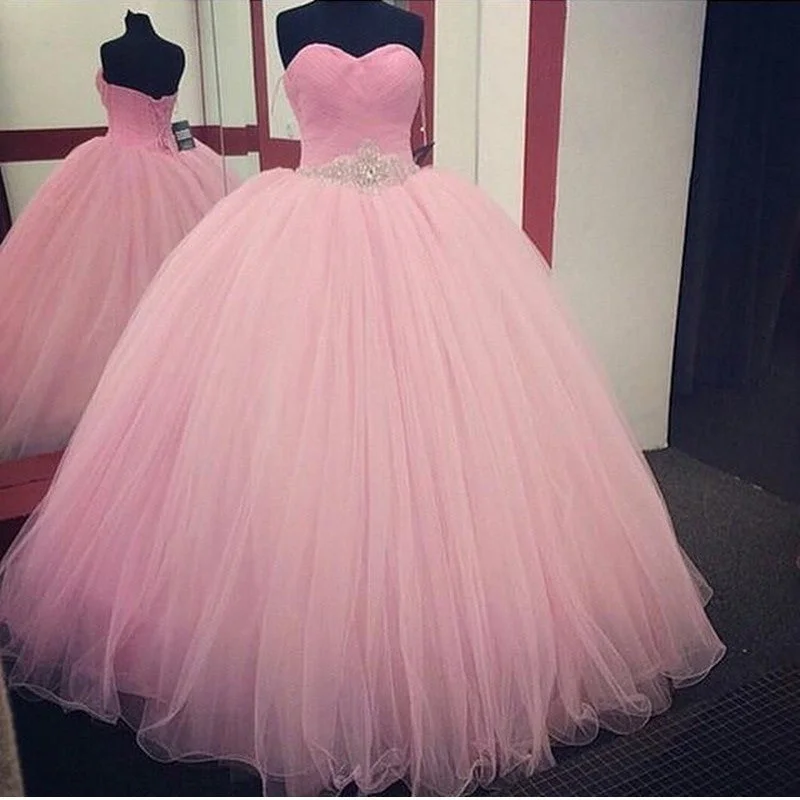 Off-The-Shoulder DressPink Ball Gown Quinceanera Dresses 2020 Beaded vestidos de 15 anos