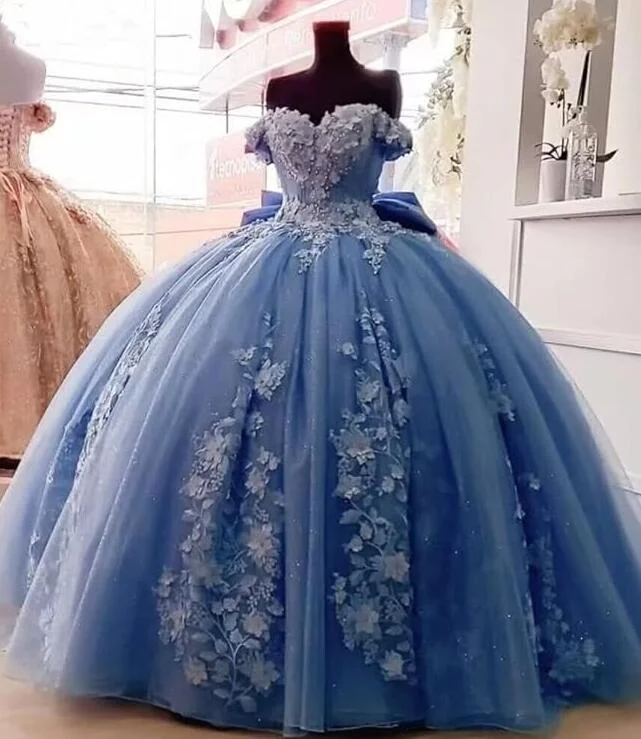 Striped DressPuffy Off Shoulder Lace Blue Ball Gown Quinceanera Dresses Sweet 15 16 Dresses PL4424 Striped DressPuffy Off Shoulder Lace Blue Ball Gown Quinceanera Dresses Sweet 15 16 Dresses PL4424