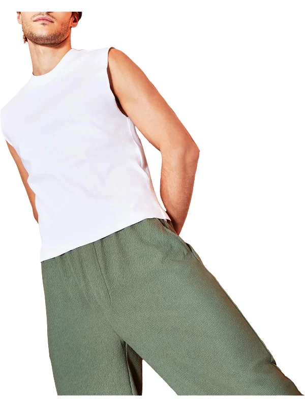 Men's Shirts with TiesMens Cut-off Crewneck Tank Top