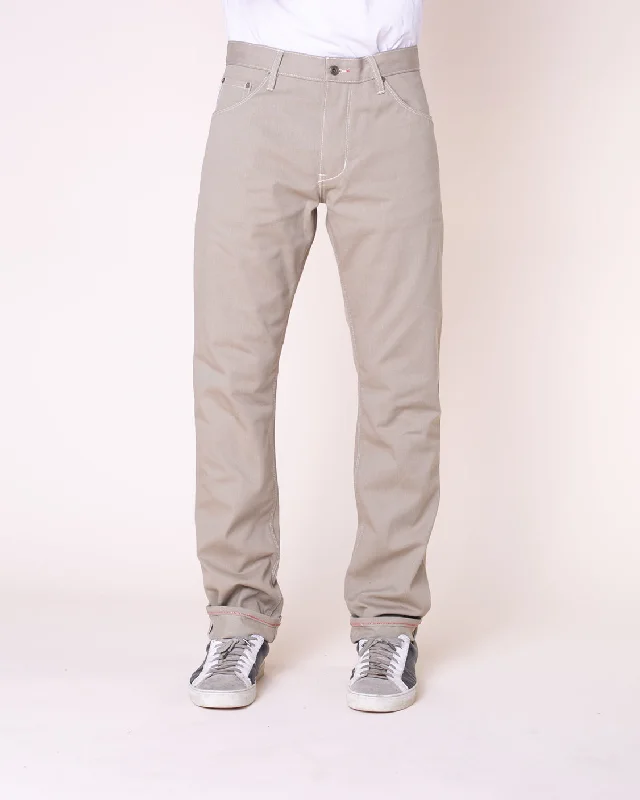 Men's Jeans with Elastic WaistbandsAlexander | Dark Khaki Selvage