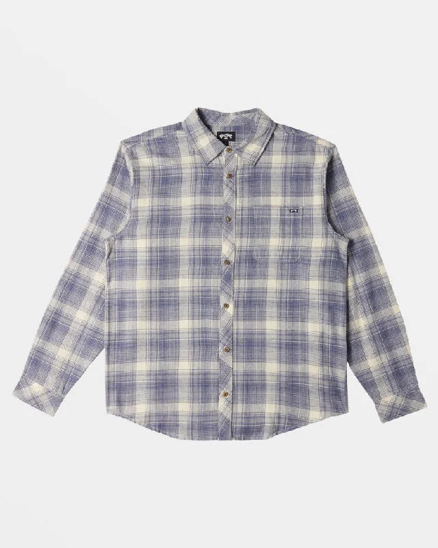Men's Camping Shirts for Outdoor AdventuresBillabong Coastline Flannel L/S Shirt-Slate Blue Men's Camping Shirts for Outdoor AdventuresBillabong Coastline Flannel L/S Shirt-Slate Blue