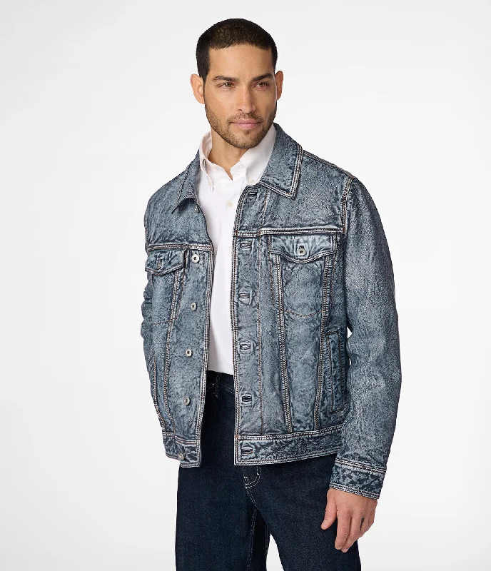 Men's Skinny Jeans with Stretch FabricChase Leather Jean Jacket