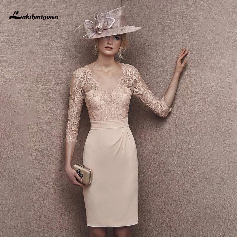 Zip-Up DressChic and Alluring Mother Of The Bride Dress Knee Length