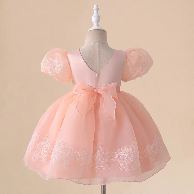 women's fair-trade dressesBall Gown Scoop Puff Sleeves Flower Girl Dresses with Lace women's fair-trade dressesBall Gown Scoop Puff Sleeves Flower Girl Dresses with Lace