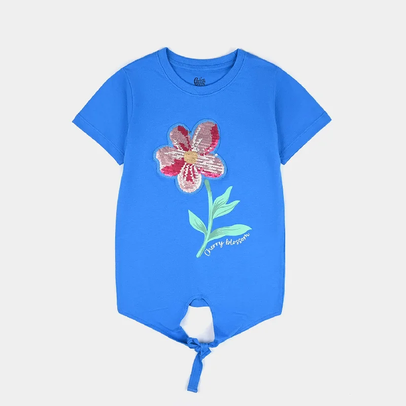 Men's Shirts with Adjustable CuffsGirls Cotton Jersey T-Shirt H/S Cherry Blossom