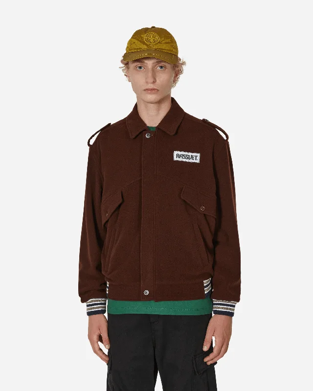 High-Quality Men's Duffle CoatsPainting Harrington Jacket Brown