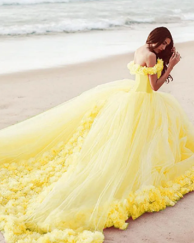 Empire DressPrincess Yellow Girls Sweet Sixteen Quinceanera Dresses PL1008