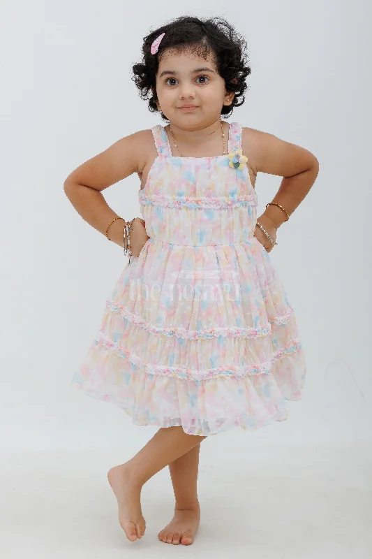 women's club dressesAdorable Pink Party Frock - Sleeveless Semi Brazzo Printed Baby Dress women's club dressesAdorable Pink Party Frock - Sleeveless Semi Brazzo Printed Baby Dress