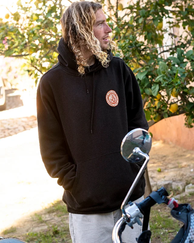 Workwear Men's JeansVolstoned Long Sleeve Pullover Hoodie - Black