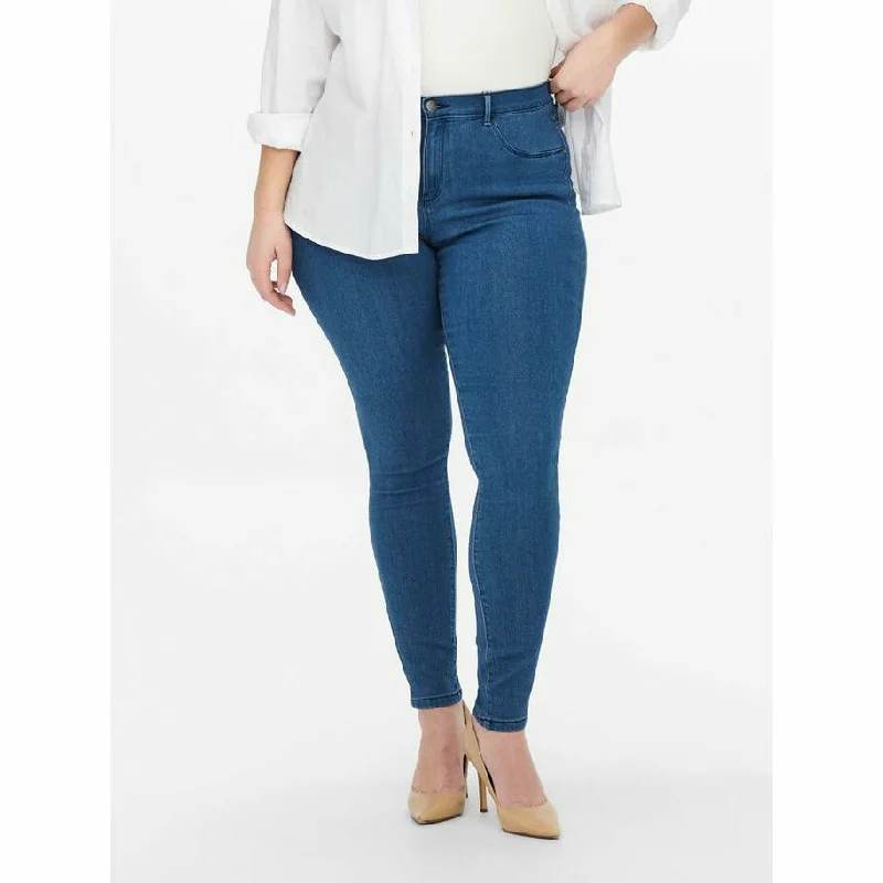 Men's Jeans with Fashionable RipsOnly Carmakoma Blue Skinny Jeans