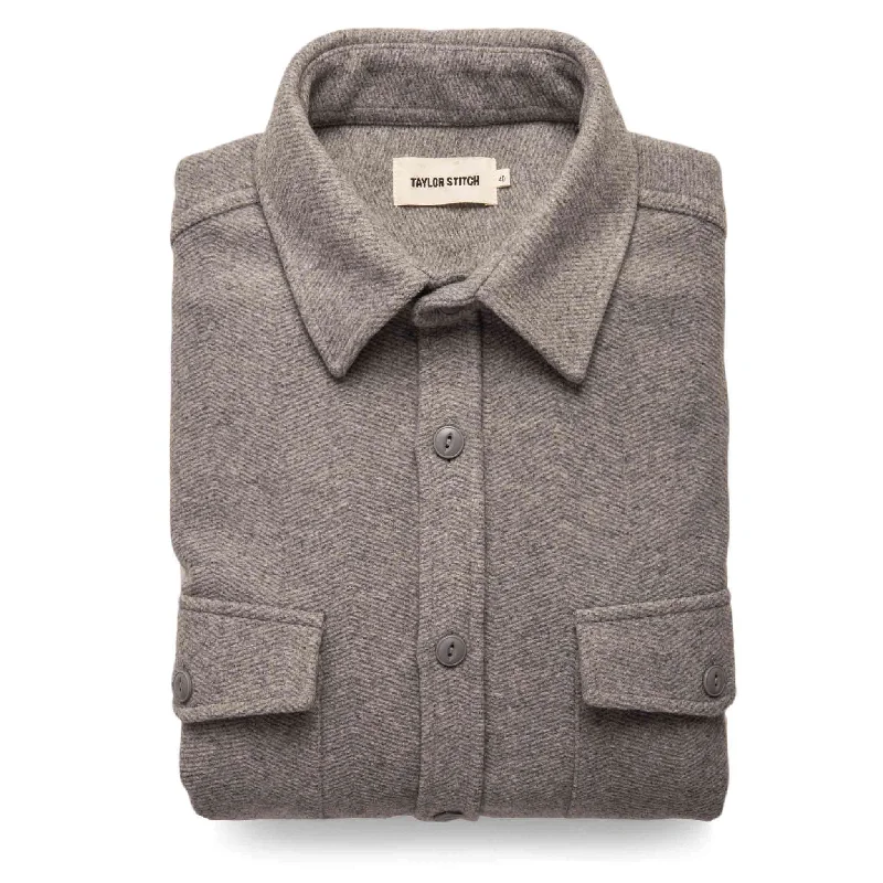 Lightweight Men's WindbreakersThe Maritime Shirt Jacket in Heather Ash Wave